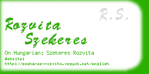 rozvita szekeres business card